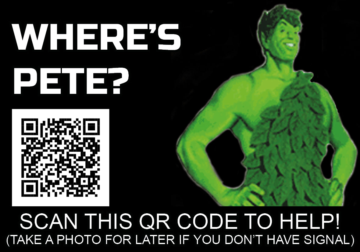 Green Giant Pete with QR Code x100